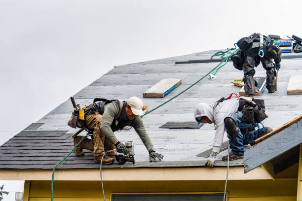 Professional Gutter Installation technician working in Rome, IL